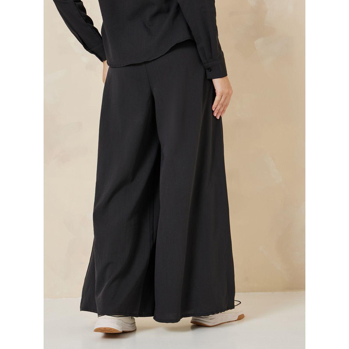 SheIn Women's Velvet Straight Leg Pants High Waist Drawstring Solid Trousers  Black X-Small at Amazon Women's Clothing store